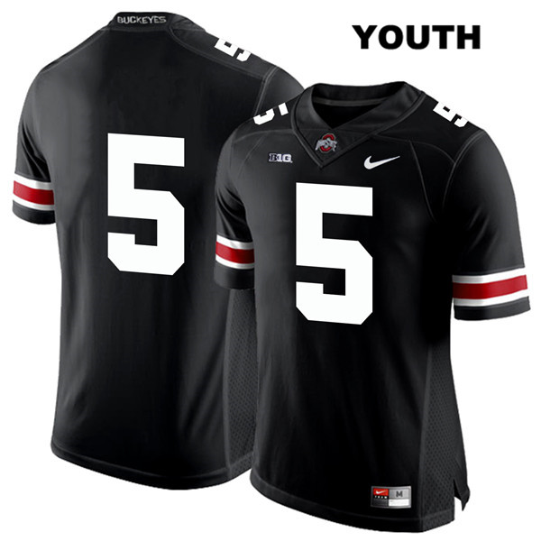 Ohio State Buckeyes Youth Baron Browning #5 White Number Black Authentic Nike No Name College NCAA Stitched Football Jersey OB19X03PH